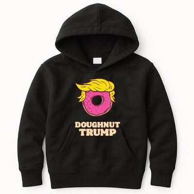 Donald Trump Doughnut Funny Humor Pun Donut Lover Kids Hoodie