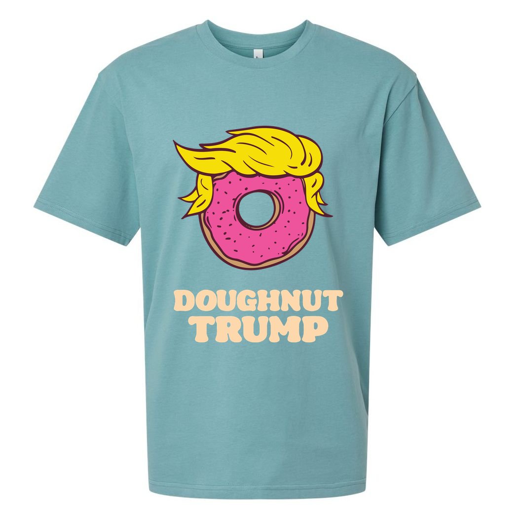 Donald Trump Doughnut Funny Humor Pun Donut Lover Sueded Cloud Jersey T-Shirt