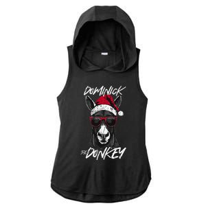 Dominick The Donkey Ladies PosiCharge Tri-Blend Wicking Draft Hoodie Tank