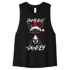 Dominick The Donkey Women's Racerback Cropped Tank