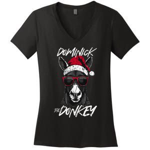 Dominick The Donkey Women's V-Neck T-Shirt