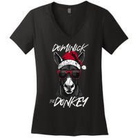 Dominick The Donkey Women's V-Neck T-Shirt