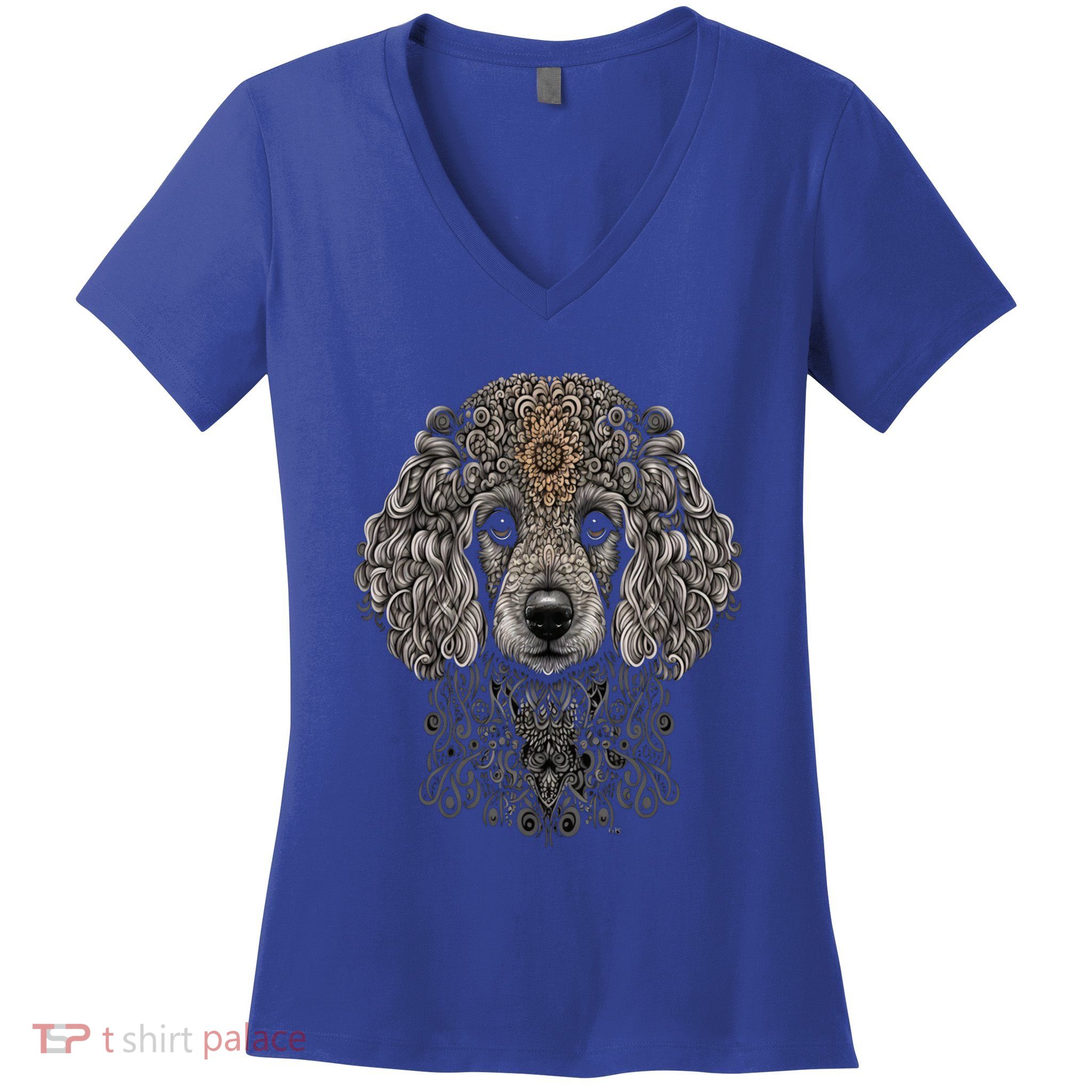 Dog Trainer Dala Art Poodle Meaningful Gift Women's V-Neck T-Shirt