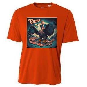 Donald Trump Eagle Usa President 2024 Retro Poster Graphic Gift Cooling Performance Crew T-Shirt