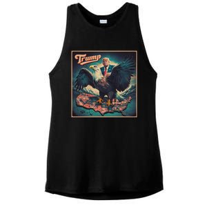 Donald Trump Eagle Usa President 2024 Retro Poster Graphic Gift Ladies PosiCharge Tri-Blend Wicking Tank