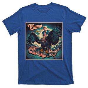 Donald Trump Eagle Usa President 2024 Retro Poster Graphic Gift T-Shirt