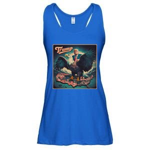 Donald Trump Eagle Usa President 2024 Retro Poster Graphic Gift Ladies Essential Flowy Tank