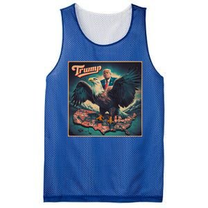 Donald Trump Eagle Usa President 2024 Retro Poster Graphic Gift Mesh Reversible Basketball Jersey Tank