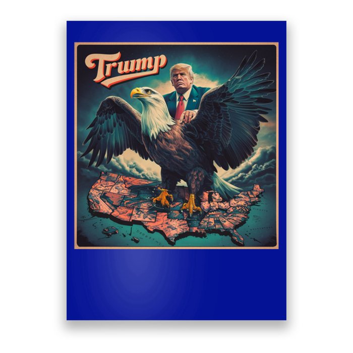 Donald Trump Eagle Usa President 2024 Retro Poster Graphic Gift Poster