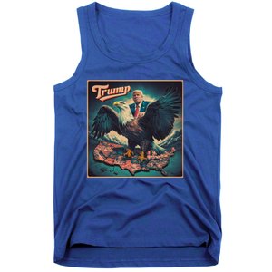 Donald Trump Eagle Usa President 2024 Retro Poster Graphic Gift Tank Top