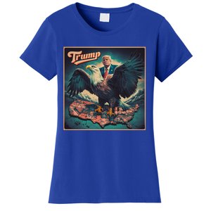 Donald Trump Eagle Usa President 2024 Retro Poster Graphic Gift Women's T-Shirt