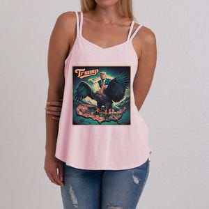 Donald Trump Eagle Usa President 2024 Retro Poster Graphic Gift Women's Strappy Tank