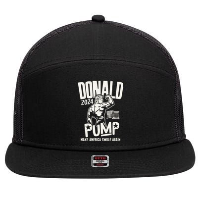 Donald Trump Election 2024 Donald Pump Make America Swale Again 7 Panel Mesh Trucker Snapback Hat