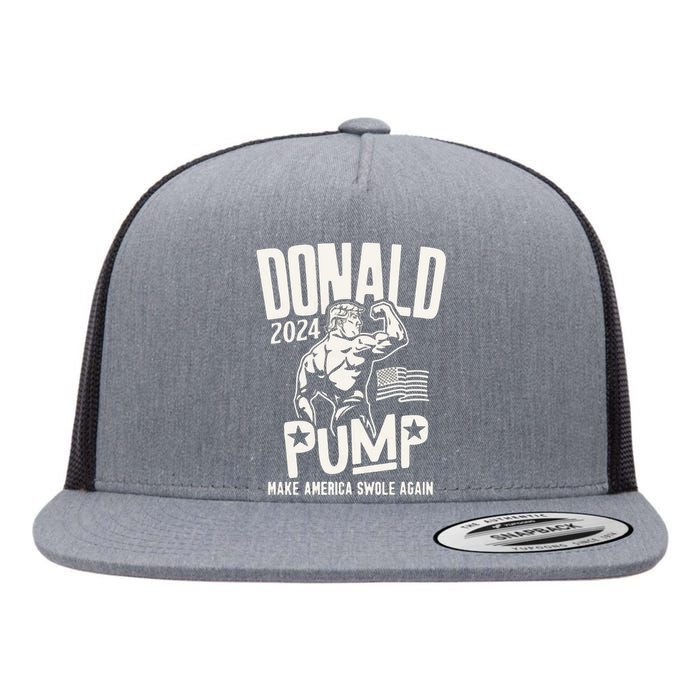 Donald Trump Election 2024 Donald Pump Make America Swale Again Flat Bill Trucker Hat