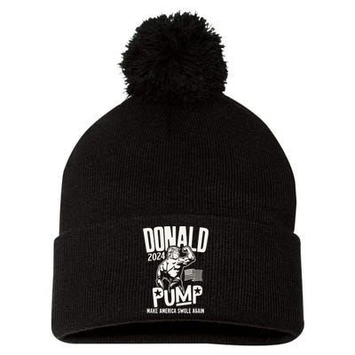 Donald Trump Election 2024 Donald Pump Make America Swale Again Pom Pom 12in Knit Beanie