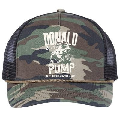 Donald Trump Election 2024 Donald Pump Make America Swale Again Retro Rope Trucker Hat Cap