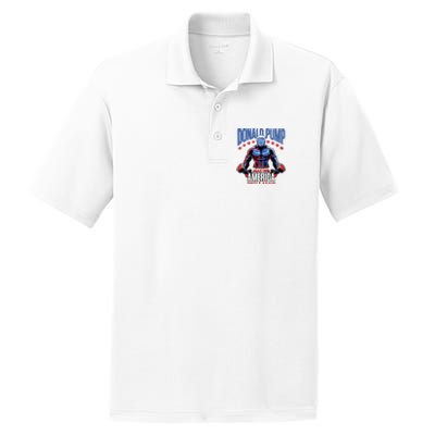 Donald Trump Election 2024 Donald Pump Make America Swole Again PosiCharge RacerMesh Polo