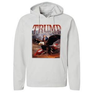 Donald Trump Eagle Usa President 2024 Performance Fleece Hoodie