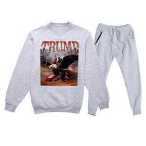 Donald Trump Eagle Usa President 2024 Premium Crewneck Sweatsuit Set