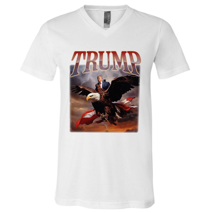 Donald Trump Eagle Usa President 2024 V-Neck T-Shirt