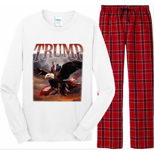 Donald Trump Eagle Usa President 2024 Long Sleeve Pajama Set