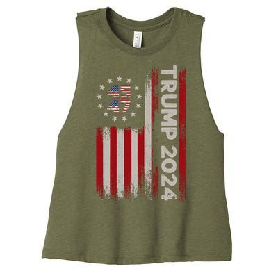 Donald Trump Election 2024 Women's Racerback Cropped Tank