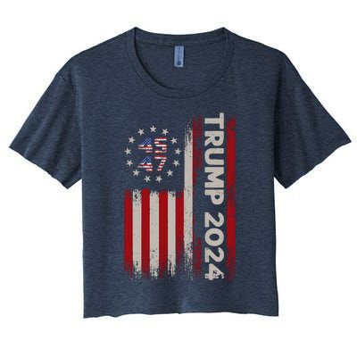 Donald Trump Election 2024 Women's Crop Top Tee