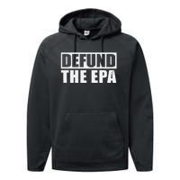 Defund The EPA Funny Meme Performance Fleece Hoodie