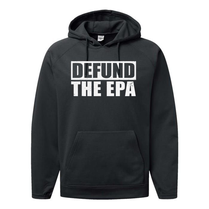 Defund The EPA Funny Meme Performance Fleece Hoodie