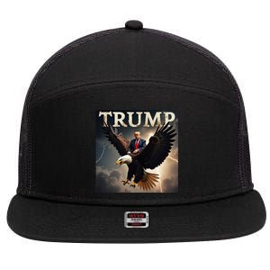 Donald Trump Eagle Usa President America 7 Panel Mesh Trucker Snapback Hat