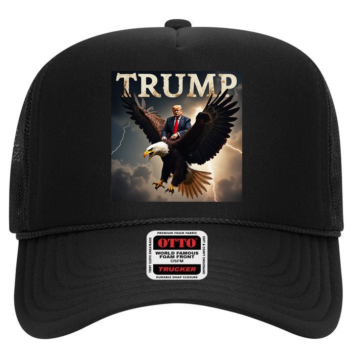 Donald Trump Eagle Usa President America High Crown Mesh Back Trucker Hat