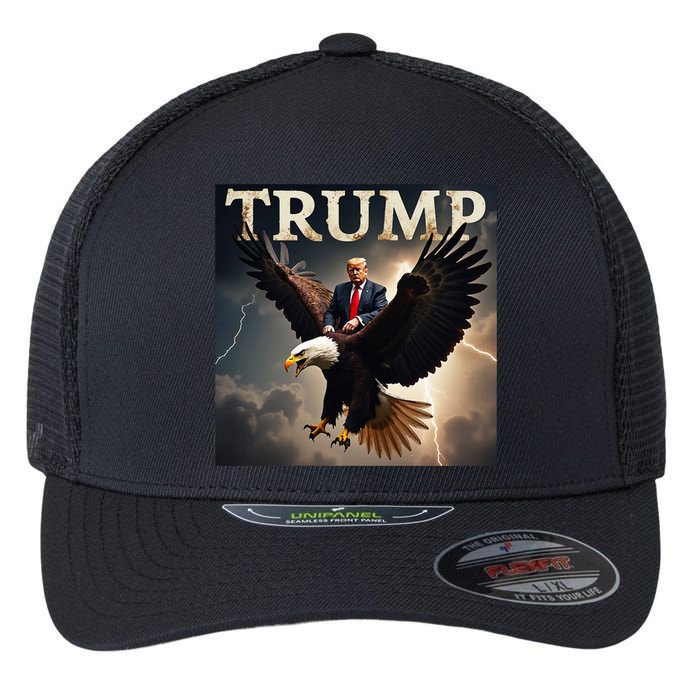 Donald Trump Eagle Usa President America Flexfit Unipanel Trucker Cap