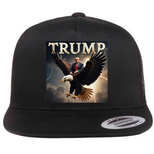 Donald Trump Eagle Usa President America Flat Bill Trucker Hat