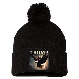 Donald Trump Eagle Usa President America Pom Pom 12in Knit Beanie