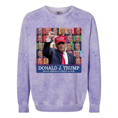 Donald Trump Era 2024 Trump Election Colorblast Crewneck Sweatshirt