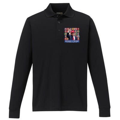 Donald Trump Era 2024 Trump Election Performance Long Sleeve Polo