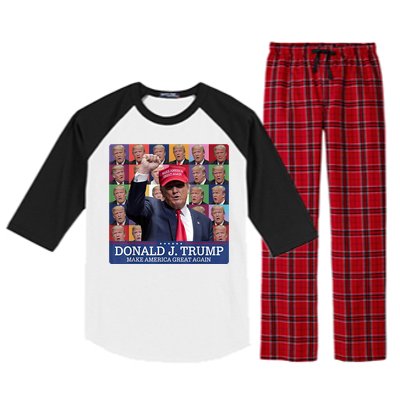 Donald Trump Era 2024 Trump Election Raglan Sleeve Pajama Set