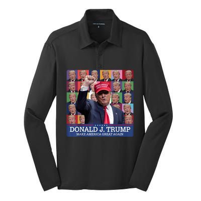 Donald Trump Era 2024 Trump Election Silk Touch Performance Long Sleeve Polo