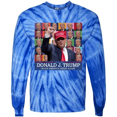 Donald Trump Era 2024 Trump Election Tie-Dye Long Sleeve Shirt