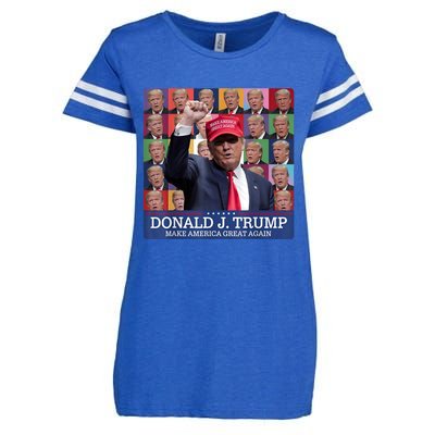 Donald Trump Era 2024 Trump Election Enza Ladies Jersey Football T-Shirt