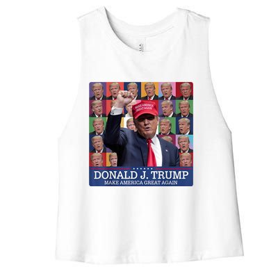 Donald Trump Era 2024 Trump Election Women's Racerback Cropped Tank