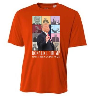 Donald Trump Era Funny Music Vote Trump For President 2024 Cooling Performance Crew T-Shirt