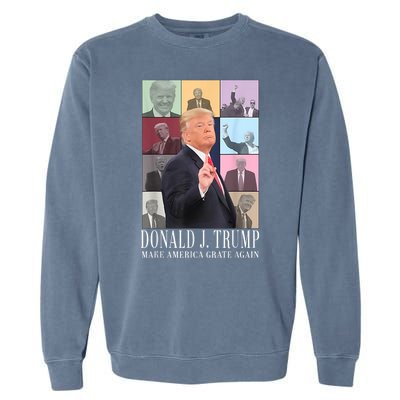 Donald Trump Era Funny Music Vote Trump For President 2024 Garment-Dyed Sweatshirt