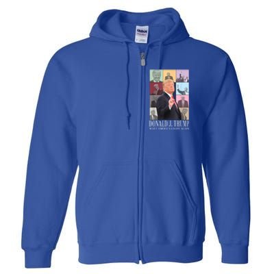 Donald Trump Era Funny Music Vote Trump For President 2024 Full Zip Hoodie