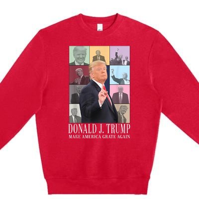 Donald Trump Era Funny Music Vote Trump For President 2024 Premium Crewneck Sweatshirt