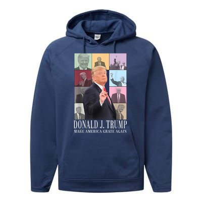 Donald Trump Era Funny Music Vote Trump For President 2024 Performance Fleece Hoodie