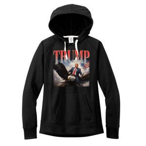 Donald Trump Eagle Usa Maga Women's Fleece Hoodie