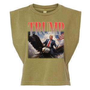 Donald Trump Eagle Usa Maga Garment-Dyed Women's Muscle Tee