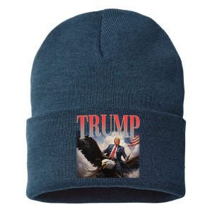 Donald Trump Eagle Usa Maga Sustainable Knit Beanie