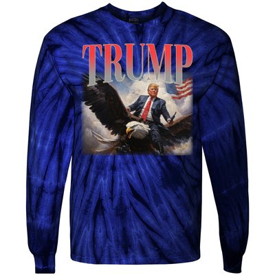 Donald Trump Eagle Usa Maga Tie-Dye Long Sleeve Shirt